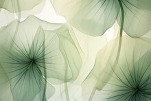 Fabric Green Lotus Leaf. Generative AI