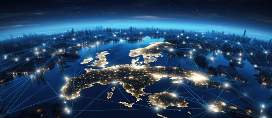 Poster - European connection links support communication technology and the global internet network, facilitating