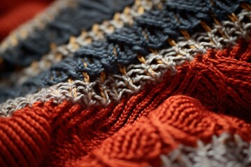 Aufkleber - knitted texture close up.