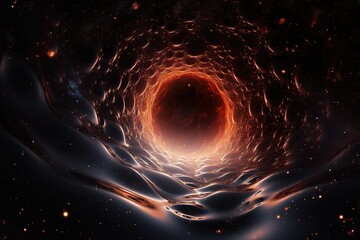 Poster - The mysterious allure of black holes .