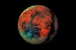 © Lasvu - Cosmological setting and rocky planet surface in space. It's just Mars. Generative AI