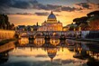 canvas print picture - Vatican City in Rome Italy travel destination picture