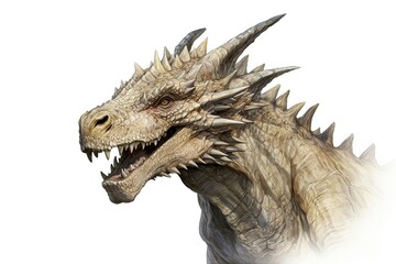 Poster - dinosaur head isolated on white background.