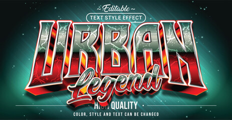Aufkleber - Editable text style effect - Urban Legend text style theme.