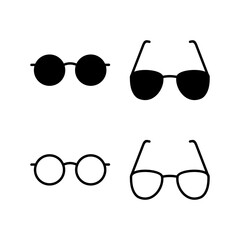 Wall Mural - Glasses icon vector. eye glasses icon. sunglasses