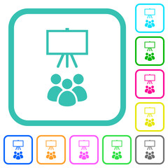 Poster - Classroom vivid colored flat icons