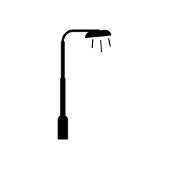 Poster - Garden lamp icon flat design vector flat illustration on white background..eps