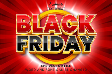 Sticker - Premium vector black friday text effect