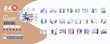 © Alwie99d - Digital social network scenes concept illustration, collection of male and female business people scenes in the digital social network scenes. mega set flat vector modern illustration