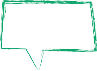 Aufkleber - Vector line speech bubble icon green color