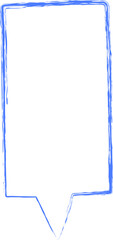 Aufkleber - Vector line speech bubble icon blue color