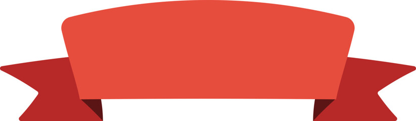 Aufkleber - Vector red ribbon banner with place for text