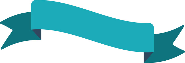 Aufkleber - Vector green ribbon banner with place for text
