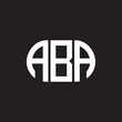 ABA letter technology logo design on black background. ABA creative initials letter IT logo concept. ABA setting shape design
