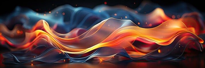 Wall Mural - Abstract texture background ash fire and smoke. Flame colors in wisping embers. Liquid metal.