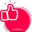 Vector Press the like button, Thumbs up red labels, tags ribbons stickers creative design, Best price