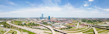 Aerial Panorama Highways To Oklahoma City OK Circa 2023