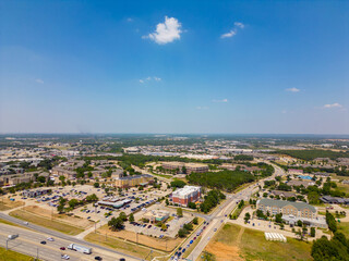 Wall Mural - Aerial photo hotels in Denton Texas