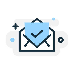 Aufkleber - message has been received concept illustration line icon design editable vector eps10