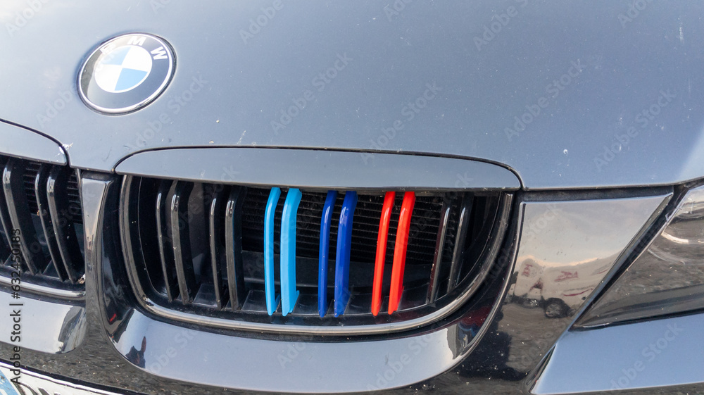 Foto de Stock BMW M3 Front design brand logo and text sign motorsport ...