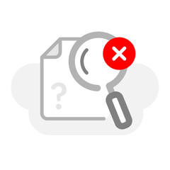 Poster - Search no result. data, document or file not found concept illustration flat design vector eps10. modern graphic element for landing page, empty state ui, infographic, icon