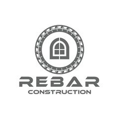 Wall Mural - rebar construction logo design