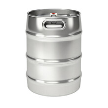 Metal Beer Keg Isolated On Transparent Or White Background, Png