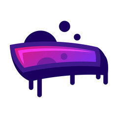 Aufkleber - Graffiti Minus as Purple Bold Mathematical Sign Vector Illustration
