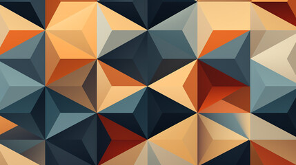 Poster - multi colored high contrast colorful overlapping triangles
