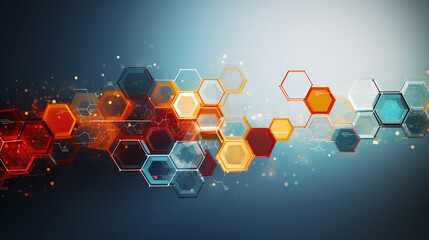 Poster - Beautiful abstract background using hexagonal elements