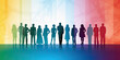 © PhotoGranary - Diversity and inclusion concept. Human silhouette figures of different gender, age and race.