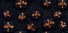 Festive Seamless Pattern With Christmas Gifts Created With Generative AI Technology