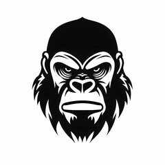 Wall Mural - Gorilla Head Symbol Illustration Design