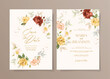 © aestheticpixele - Wedding invitation card template with beautiful floral