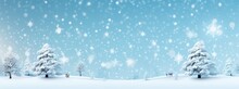 Beautiful Christmas Card With A Fir Tree And Snow With Space For Text. Generative AI