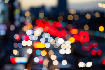 Canvas Print - Blur view with the city night road