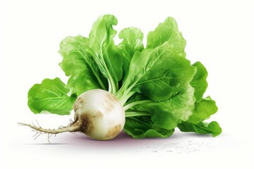 Poster - white beet leaves. generate ai