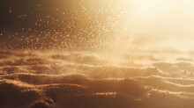 Dust Particles Sprayed By The Wind. Sand On The Ground Or Dust On The Floor. Generative AI.