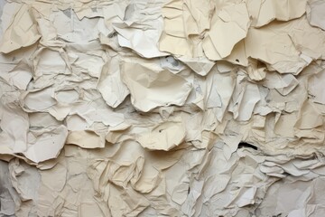 Fototapete - Paper, different scraps, ripped page piece. Beautiful illustration picture. Generative AI