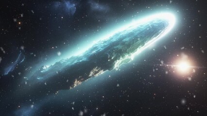Cosmic blue pool of gas, ice and dust.