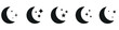 © Pasha - Half moon outline and filled vector icon sign symbol.EPS 10