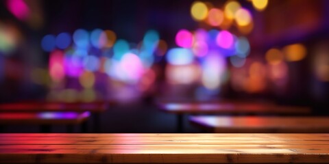 Poster - Generative AI : Abstract blurred defocused bar nightclub or cafe background