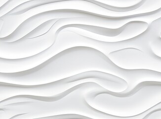 Poster - White paint texture with a pattern of grass and leaves. Background for wallpaper and cards. Wedding look. SEAMLESS PATTERN. Created with Generative AI technology.