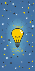 Poster - Light bulb, and the inscription 