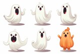 Fototapeta Pokój dzieciecy - Vector image of spooky ghosts. Beautiful illustration picture. Generative AI