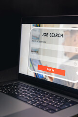 Wall Mural - job search concept, find your career, online website.