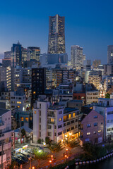 Wall Mural - 横浜ダウンタウンの夜景　night view of yokohama landscape