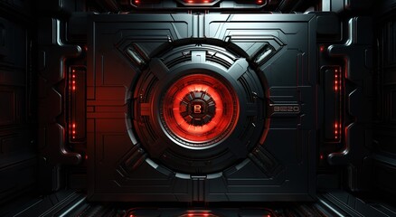 Poster - Abstract style on a blue background. display in futuristic cyberpunk style...