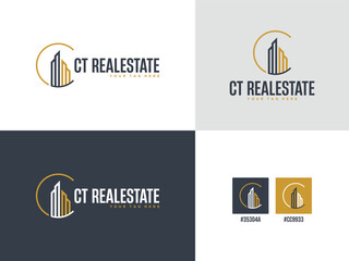 Logo template real estate, apartment, condo, house, rental, business. brand, branding, logotype, company, corporate, identity. Clean, modern and elegant style design