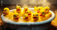 Bath Time Delight: Rubber Ducks In Clay Animation